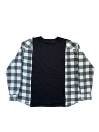 Image 4 of T-shirt noir manche chemise #9