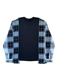 Image 2 of T-shirt noir manche chemise #10