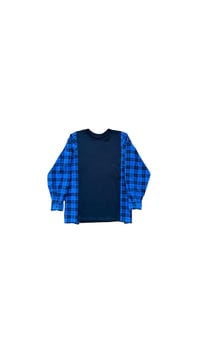 Image 1 of T-shirt noir manche chemise #11