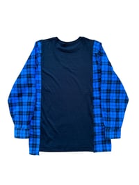 Image 4 of T-shirt noir manche chemise #11