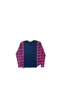 Image 3 of T-shirt noir manche chemise #12