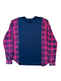 Image 2 of T-shirt noir manche chemise #12