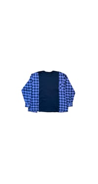 Image 1 of T-shirt noir manche chemise #13