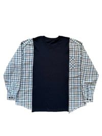 Image 2 of T-shirt noir manche chemise #14