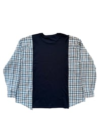 Image 4 of T-shirt noir manche chemise #14