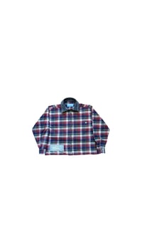 Image 1 of Chemise crop avec col en denim 