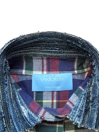 Image 5 of Chemise crop avec col en denim 