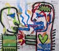 Image 1 of TWO CANARY… — original artwork — collaboration with Lisa Stewart and Marc Craig