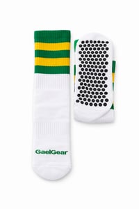 Green And Gold Grip Socks