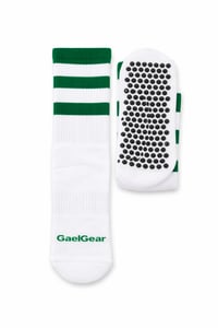 Green And White Grip Socks