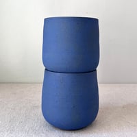 Image 3 of matte blue cups: set of two