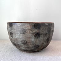 Image 1 of a rustic sage dot bowl