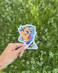 Image 1 of Blue Abstract Sticker