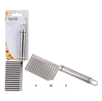 Image 2 of Appetito Crinkle Vegetable Cutter Stainless Steel Ergonomic Handle