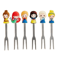 Image 4 of Princess Fruit Forks / Food Picks 6 PCS Stainless Steel with Ceramic holder