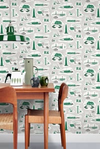 Image 1 of Dungeness Wallpaper - Coach Emerald