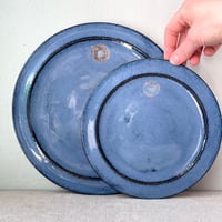 Image 1 of a cornflower blue plate set