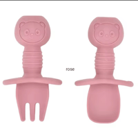 Image 7 of Silicone training cutlery spoon fork and travel case various colours