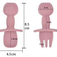 Image 10 of Silicone training cutlery spoon fork and travel case various colours