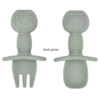 Image 8 of Silicone training cutlery spoon fork and travel case various colours
