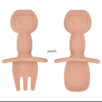 Image 9 of Silicone training cutlery spoon fork and travel case various colours