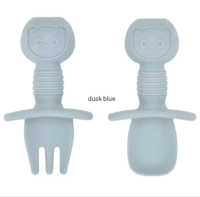 Image 6 of Silicone training cutlery spoon fork and travel case various colours