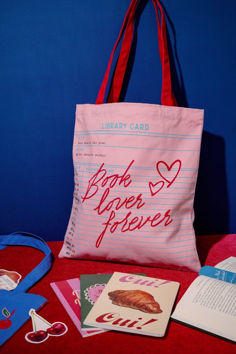 TOTE BAG BOOK LOVER FOREVER Image 2