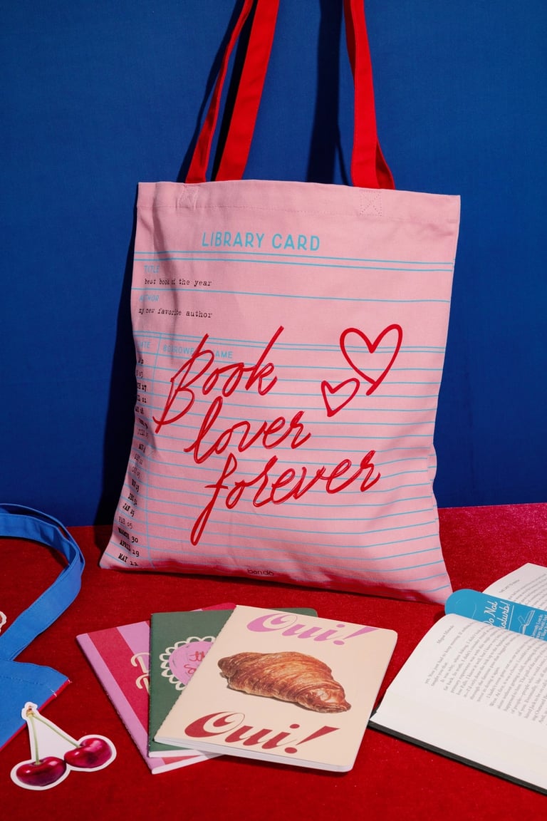 TOTE BAG BOOK LOVER FOREVER Image 3