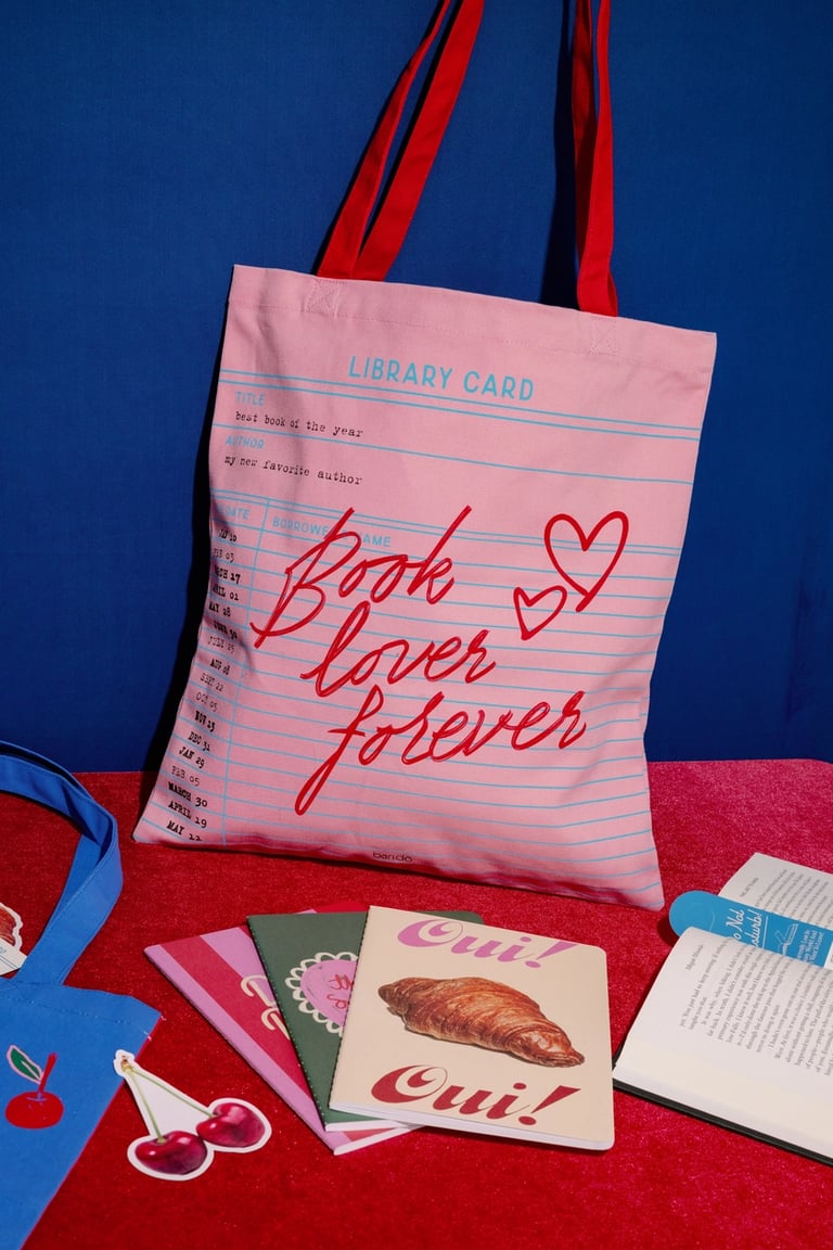 TOTE BAG BOOK LOVER FOREVER Image 4