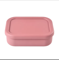 Image 3 of Silicone Bento 3 compartment Lunchbox Rose