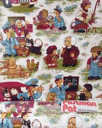 Authentic vintage wallpaper: 1980s Vintage Peterlee Wallpaper Rolls - Postman Pat Childrens Cartoon 80s Kids - (Set of 2 Rolls) – main image