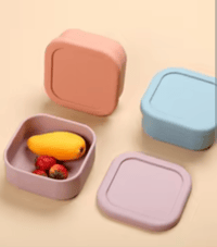 Image 2 of Silicone Square Container Lunchbox Various Colours