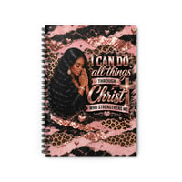 Image 1 of Christian Prayer Notebook — "I Can Do All Things Through Christ" Spiral Journal