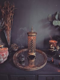 Image 2 of Brass incense tower 