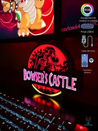 Image 4 of Lampe LED 3D Bowser Castle – Décoration Gaming RGB | Lightfox