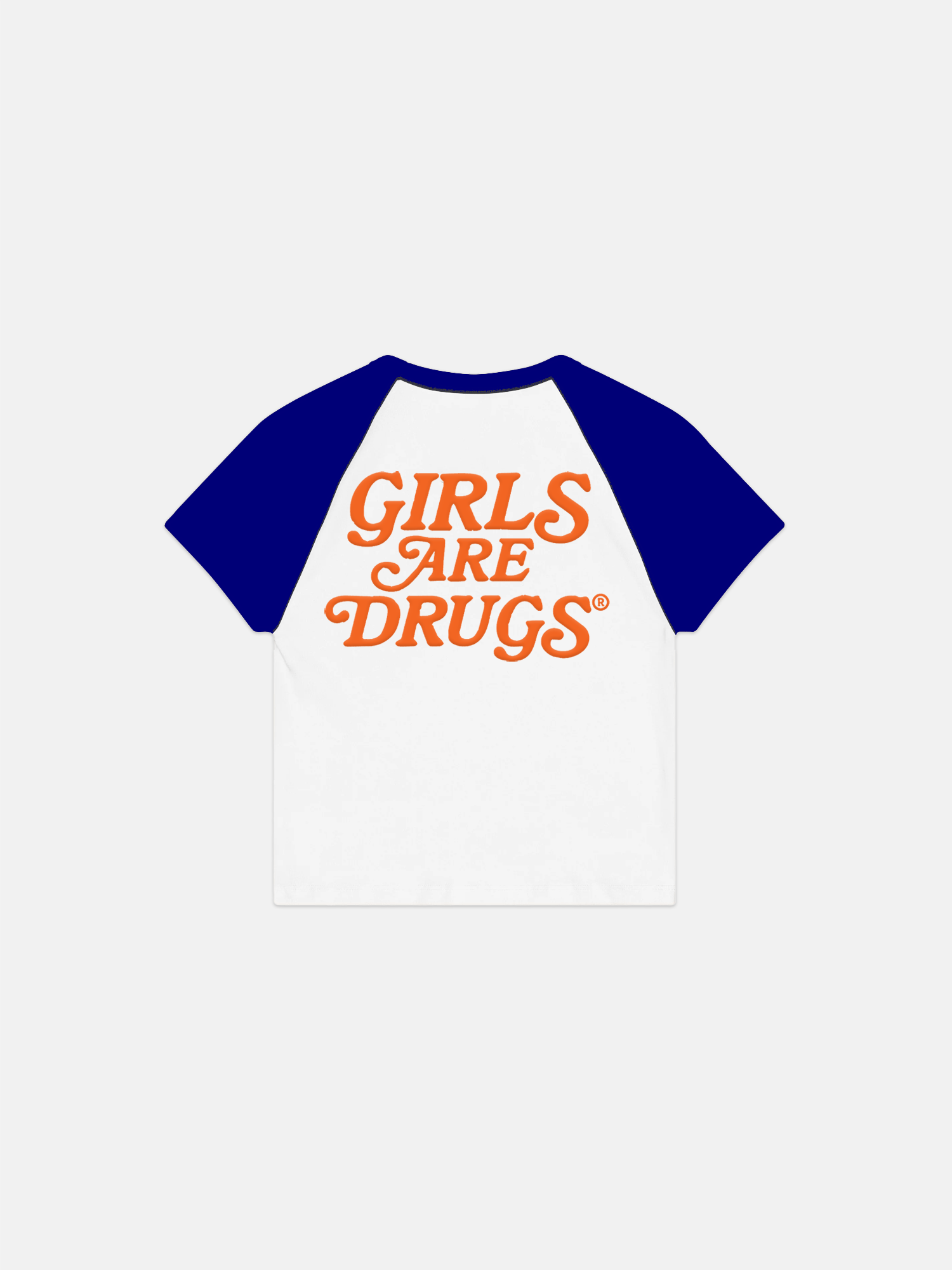 Image of HOUSTON GIRLS DO IT BETTER® WOMEN'S RAGLAN TEE - WHITE / NAVY BLUE / ORANGE
