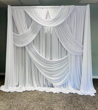 White Draping Material -6 Panels 