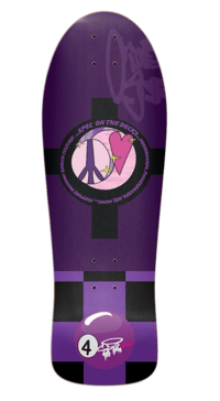 SPEC "PEACE & LOVE” Shaped Deck - U.S.A. made! 