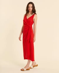 Image 2 of Vestido cruzado rojo
