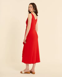Image 4 of Vestido cruzado rojo