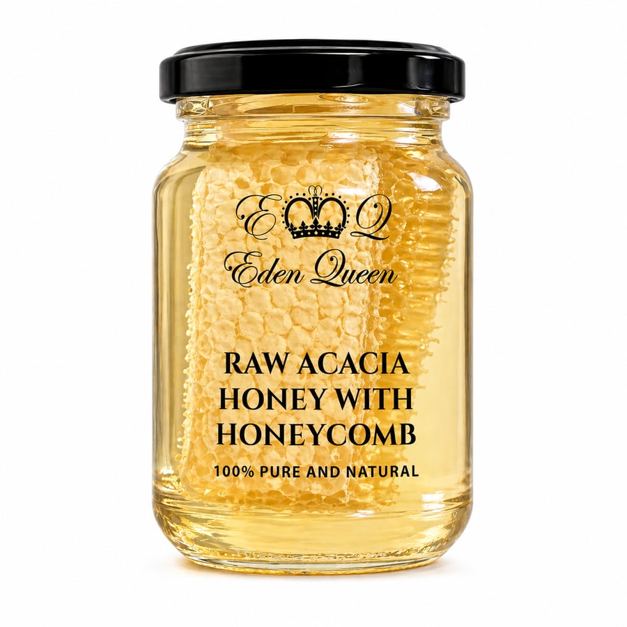 Image of Raw Acacia Honey with Honeycomb 250g