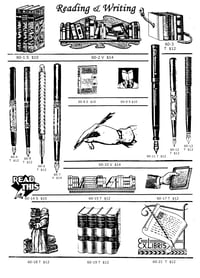 Image 1 of Books & Pens Rubber Stamps P60