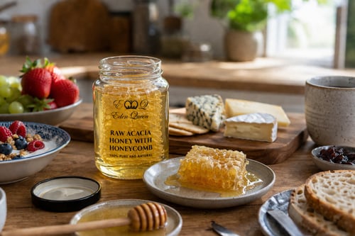 Image of Raw Acacia Honey with Honeycomb 500g