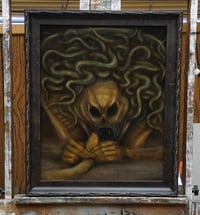 Image 3 of untitled 16x20" oil painting on wood panel (snakes)