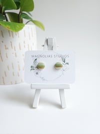 Image 2 of Sea Moss Agate Button Studs 