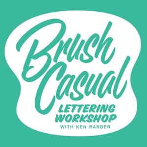 Image of Brush Casual Lettering Recorded Workshop + PDF Guidebook + Optional PDF Workbook