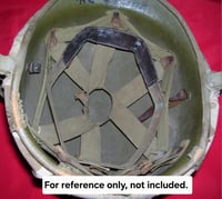 Image 10 of WWII Repro Hawley M-1 Helmet Liner. Rayon-HBT Webbing & sweatband. 