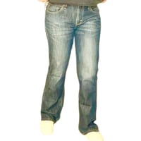 Image 8 of Men's Levi's 527 Jeans Vintage 2011, SZ 31 / 30 Boot cut 10'' rise , dark wash 100% cotton