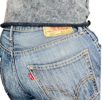 Image 9 of Men's Levi's 527 Jeans Vintage 2011, SZ 31 / 30 Boot cut 10'' rise , dark wash 100% cotton
