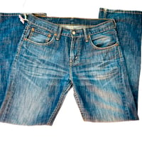Image 7 of Men's Levi's 527 Jeans Vintage 2011, SZ 31 / 30 Boot cut 10'' rise , dark wash 100% cotton